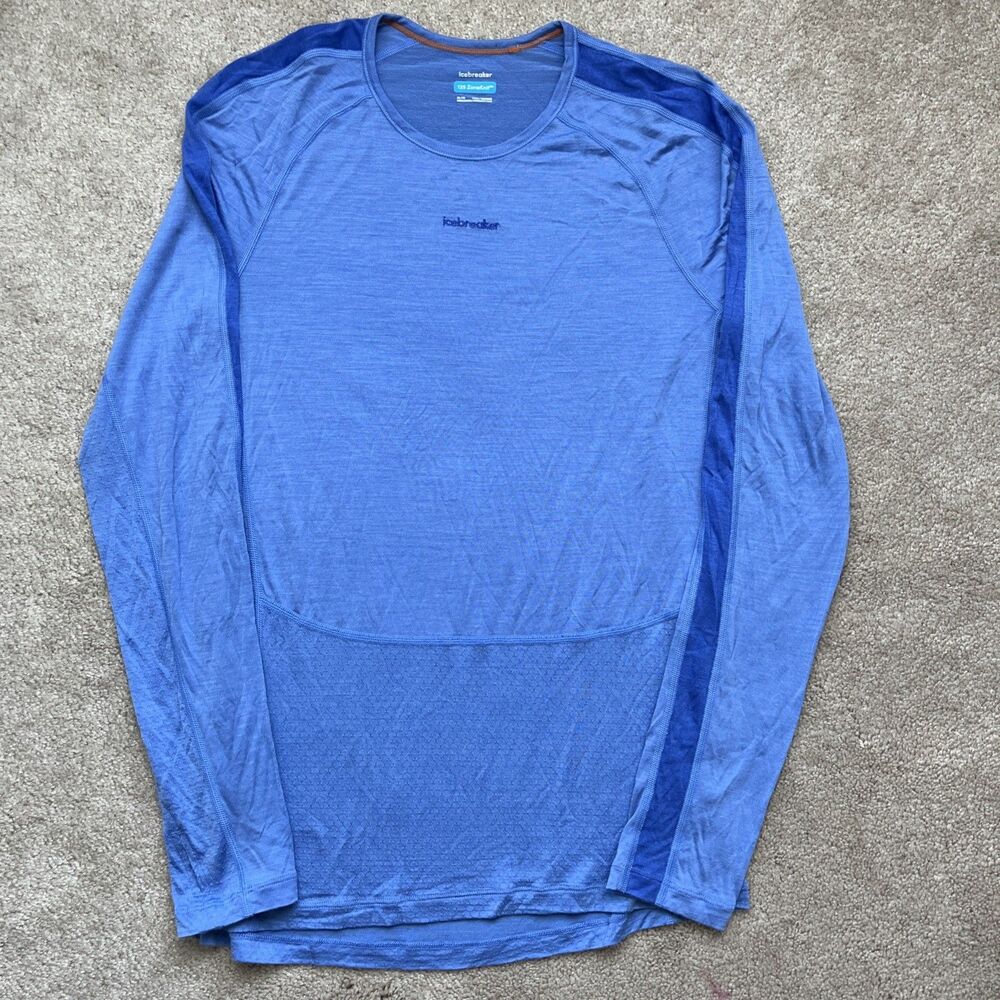Icebreaker Merino Blend Base Layer Shirt Mens Medium 125 ZoneKnit Thermal Light
